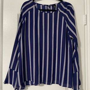 Blue and White Stripped Blouse